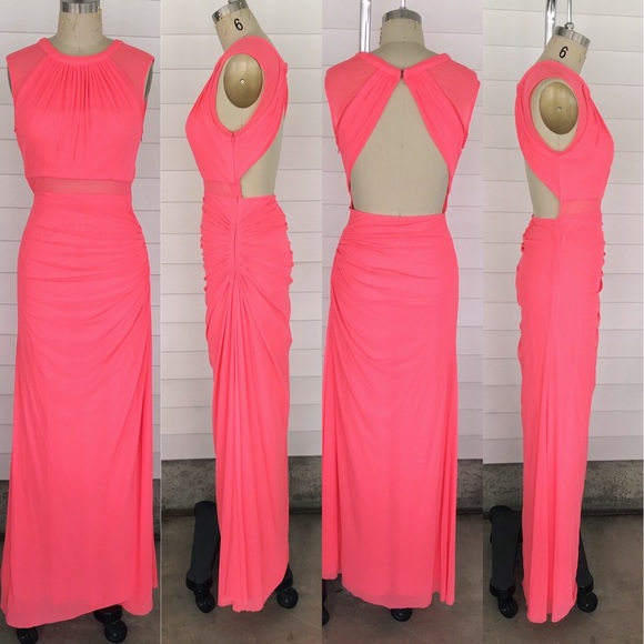 fluorescent pink dress